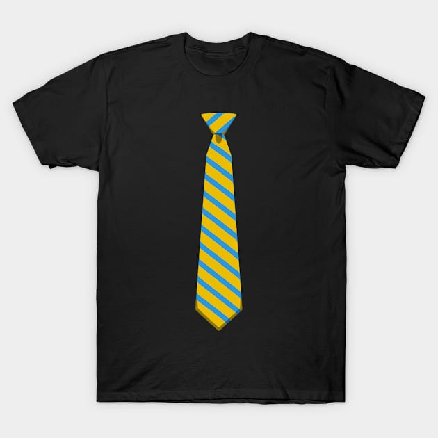 Tie Blue Yellow Bachelor Groom Party T-Shirt by MooonTees